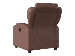 Outlet Poltrona de massagens reclinável couro artificial SHL156846 Castanho