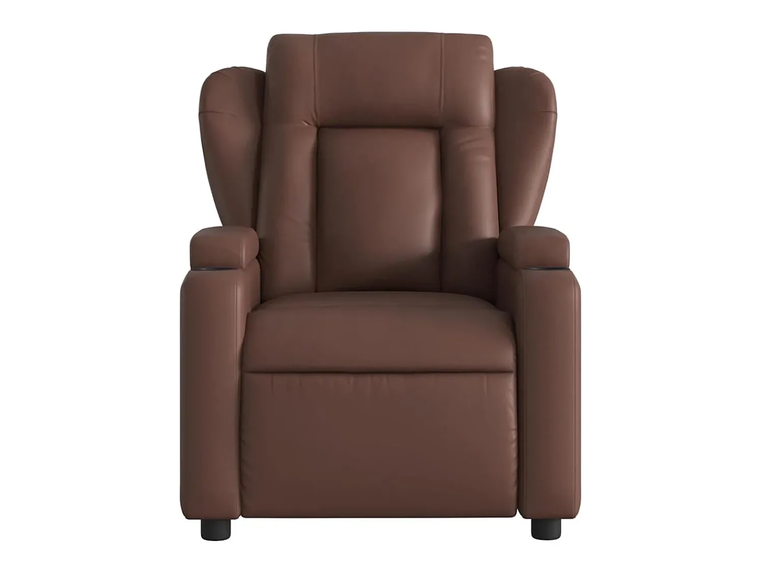 Outlet Poltrona de massagens reclinável couro artificial SHL156846 Castanho