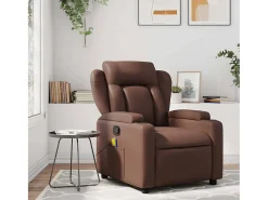 Outlet Poltrona de massagens reclinável couro artificial SHL156846 Castanho