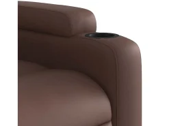 Outlet Poltrona de massagens reclinável couro artificial SHL156846 Castanho