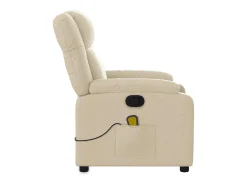Poltrona|vidaxl Poltrona de massagens reclinável tecido cor Creme