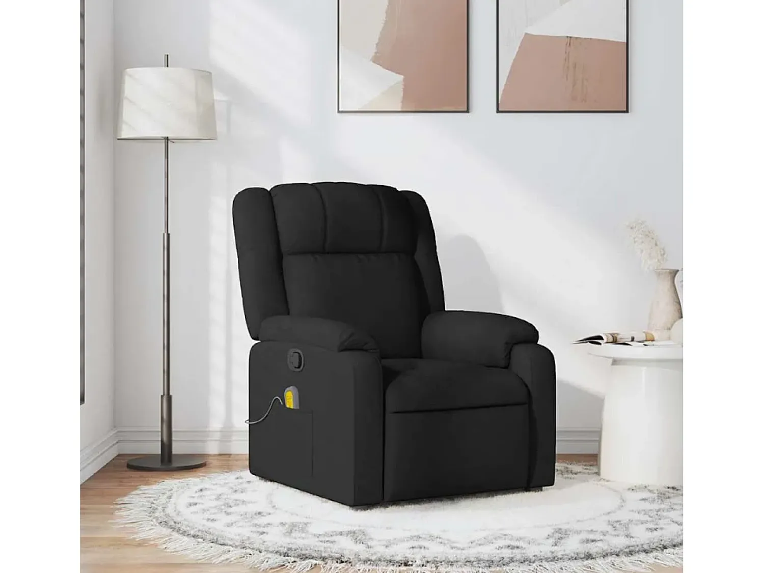 Poltrona| Poltrona de massagens reclinável tecido SHL559427 Preto