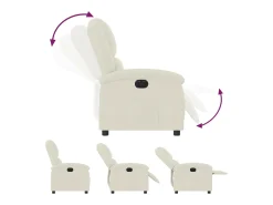 Poltrona|vidaxl Poltrona de massagens reclinável veludo cor Creme