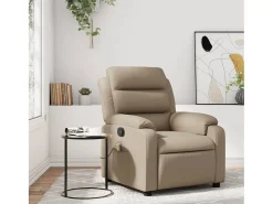 Clearance Poltrona de massagens reclinável couro artificial cappuccino SHL208239 Castanho