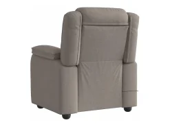 Clearance vidaxl Poltrona de massagens reclinável tecido cinzento-acastanhado Taupe