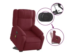 Poltrona de massagens reclin. elevatória tecido tinto SHL802014^ Poltrona