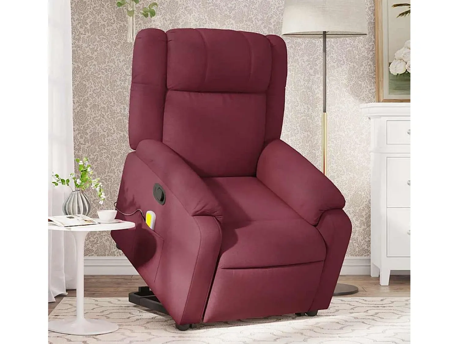 Poltrona de massagens reclin. elevatória tecido tinto SHL802014^ Poltrona