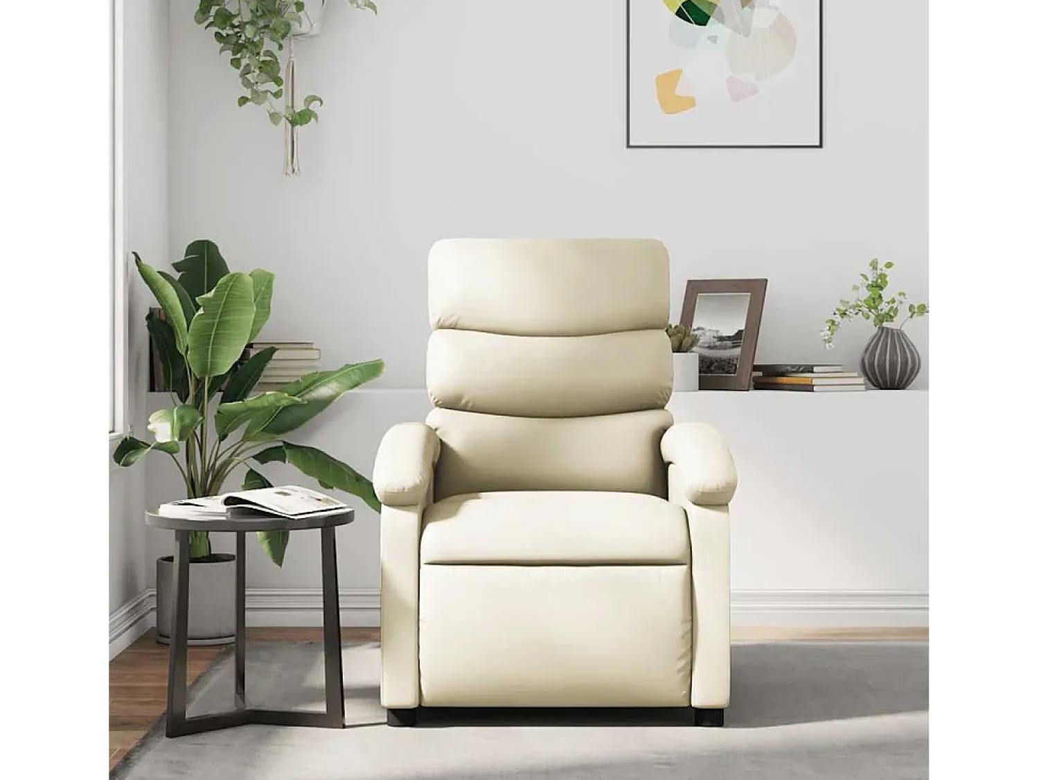 Poltrona de massagens reclinável couro artificial cor SHL777270^ Poltrona