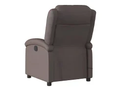 Poltrona*vidaxl Poltrona de massagens reclinável couro genuíno -escuro Castanho