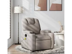 Poltrona de massagens reclinável tecido cinzento-acastanhado SHL313941^ Poltrona