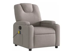 Poltrona de massagens reclinável tecido cinzento-acastanhado SHL313941^ Poltrona