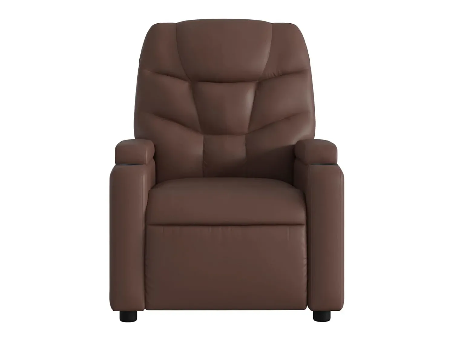 Clearance vidaxl Poltrona de massagens reclinável couro artificial Castanho