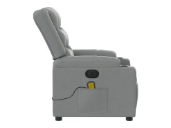 Poltrona| Poltrona de massagens reclinável elétrica tecido -claro SHL142694 Cinzento