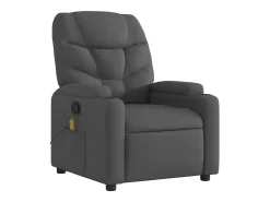 Poltrona|vidaxl Poltrona de massagens reclinável tecido -escuro Cinzento