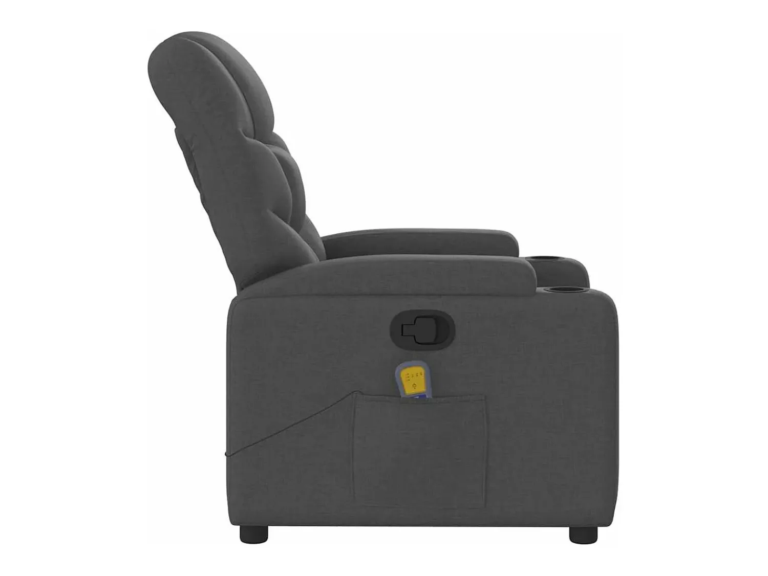 Poltrona|vidaxl Poltrona de massagens reclinável tecido -escuro Cinzento