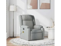 Poltrona* Poltrona de massagens reclinável tecido -claro SHL662335 Cinzento