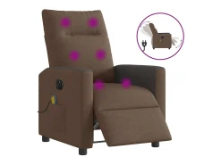 Poltrona* Poltrona de massagens reclinável elétrica tecido SHL976424 Castanho