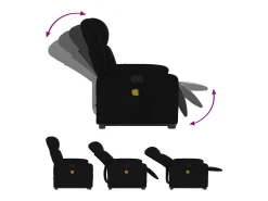 Poltrona de massagens reclinável elevatória tecido SHL86490^ Poltrona
