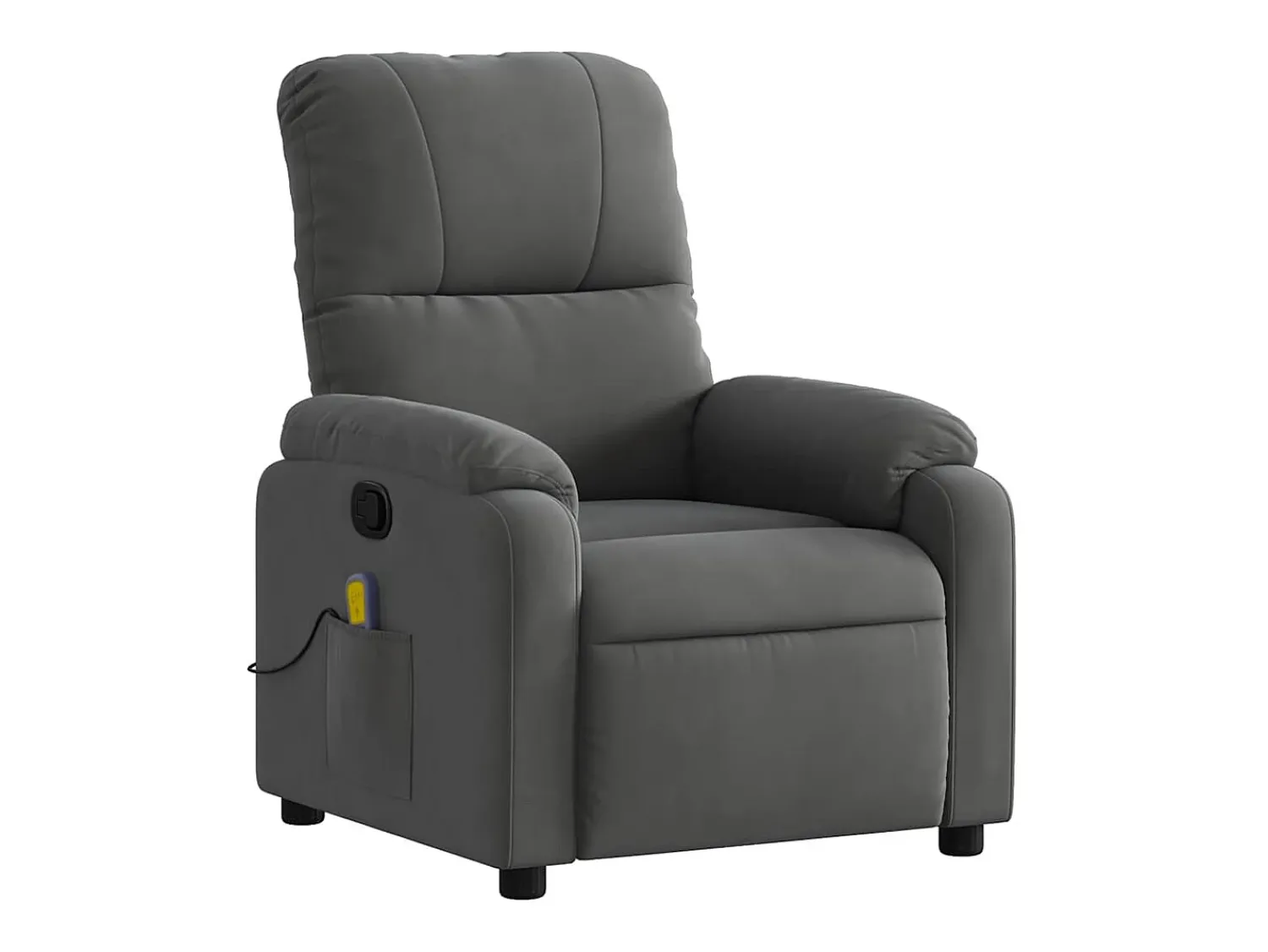 Poltrona| Poltrona de massagens reclinável tecido microfibra cinza-escuro SHL739959 Cinza antracite