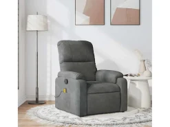 Poltrona| Poltrona de massagens reclinável tecido microfibra cinza-escuro SHL739959 Cinza antracite