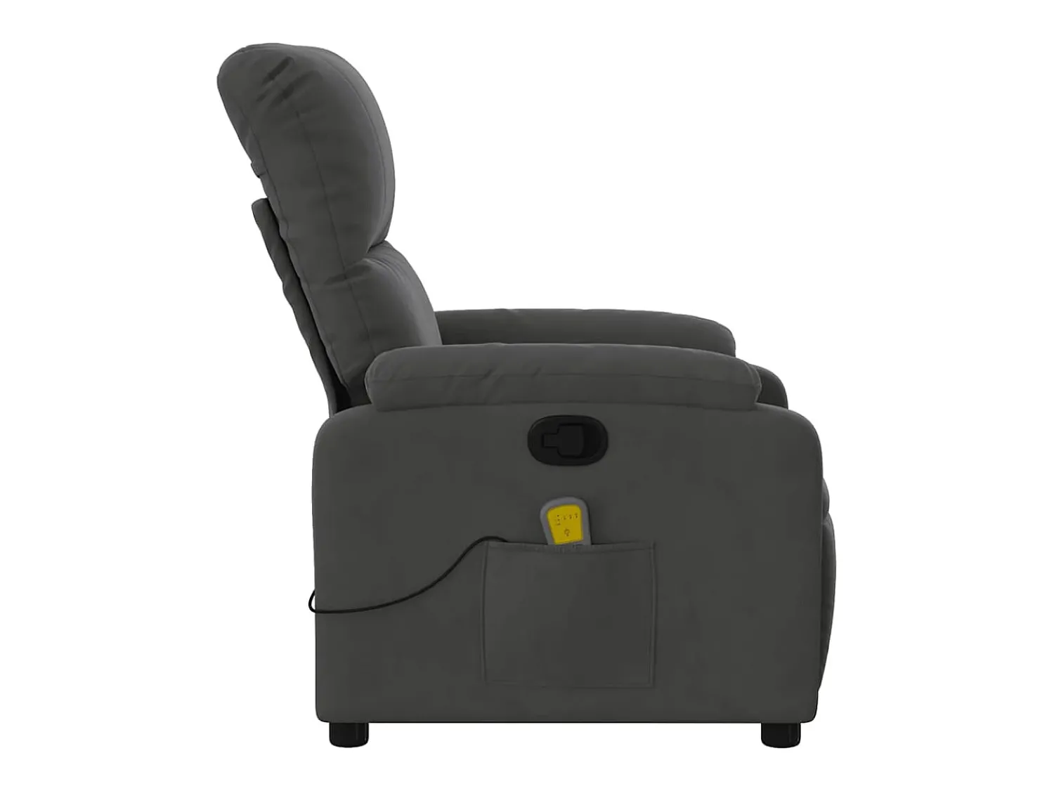 Poltrona| Poltrona de massagens reclinável tecido microfibra cinza-escuro SHL739959 Cinza antracite