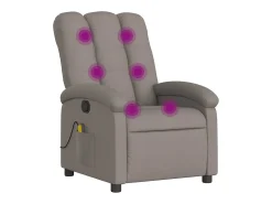 Poltrona|vidaxl Poltrona de massagens reclinável tecido cinzento-acastanhado Taupe