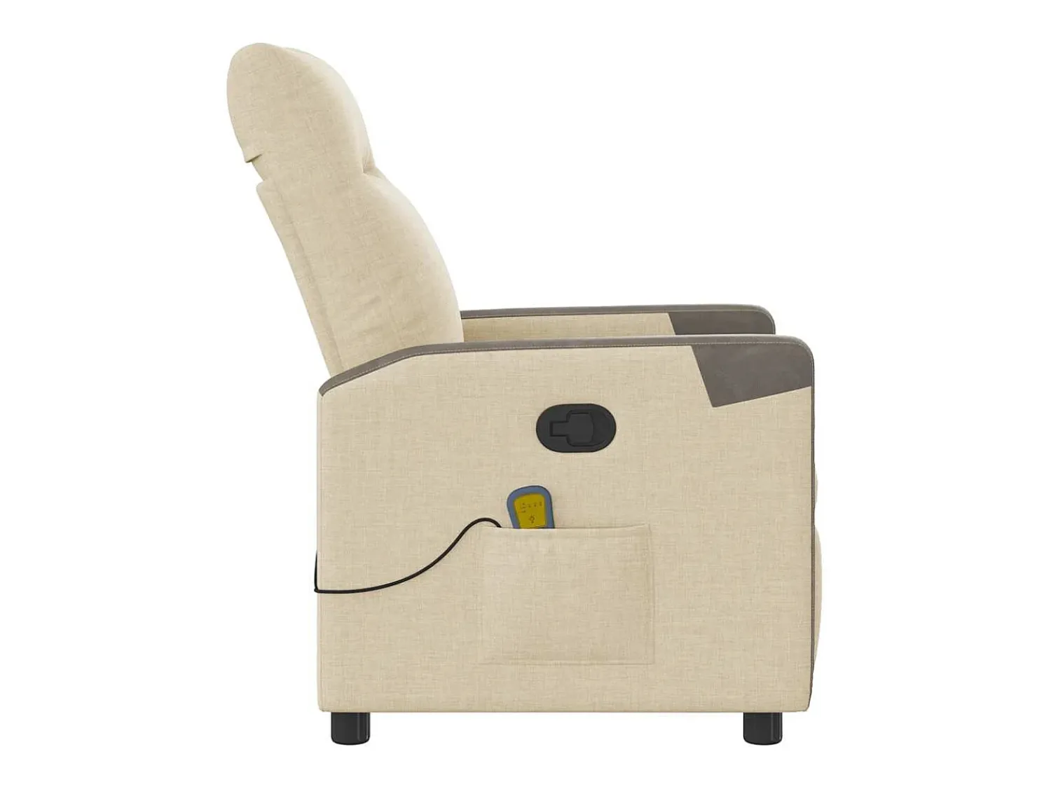 Poltrona| Poltrona de massagens reclinável tecido cor SHL687915 Creme