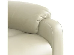 Poltrona| Poltrona de massagens reclinável couro artificial cor SHL154051 Creme