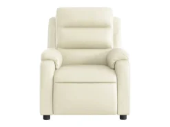 Poltrona| Poltrona de massagens reclinável couro artificial cor SHL154051 Creme