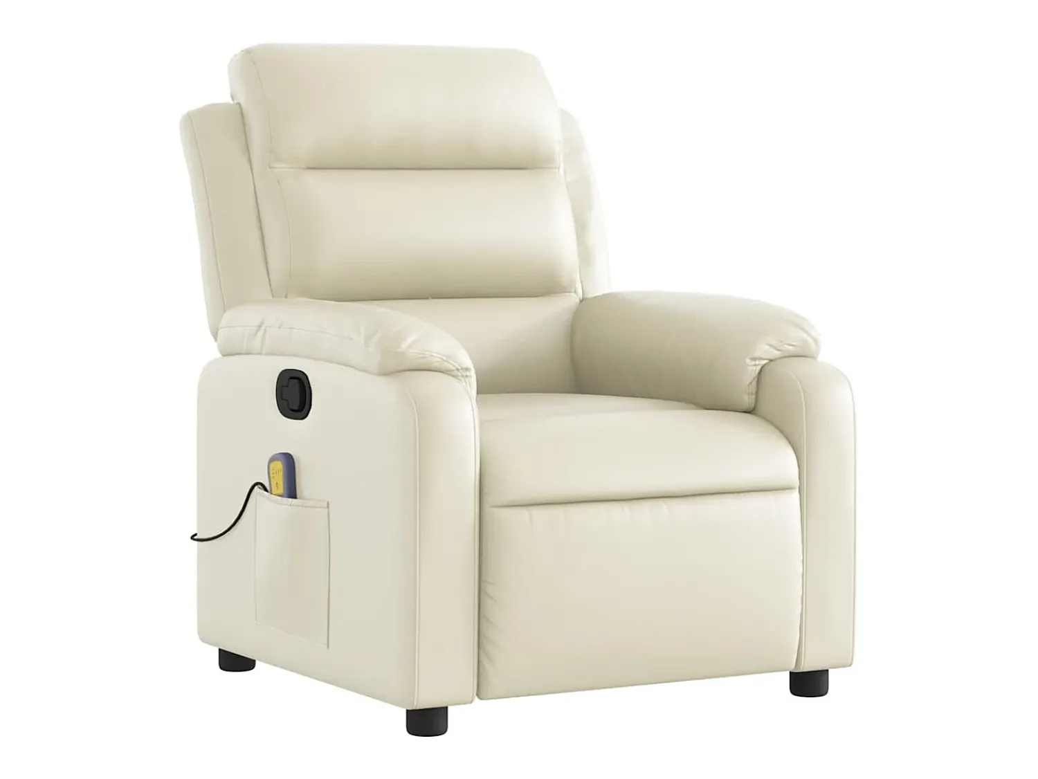 Poltrona| Poltrona de massagens reclinável couro artificial cor SHL154051 Creme