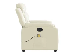 Poltrona| Poltrona de massagens reclinável couro artificial cor SHL154051 Creme