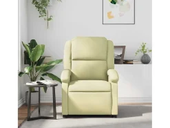 Poltrona* Poltrona de massagens reclinável couro genuíno cor SHL685310 Creme