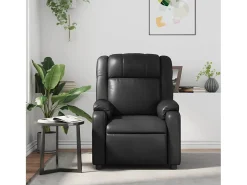 Poltrona de massagens reclinável couro artificial SHL720526 Preto