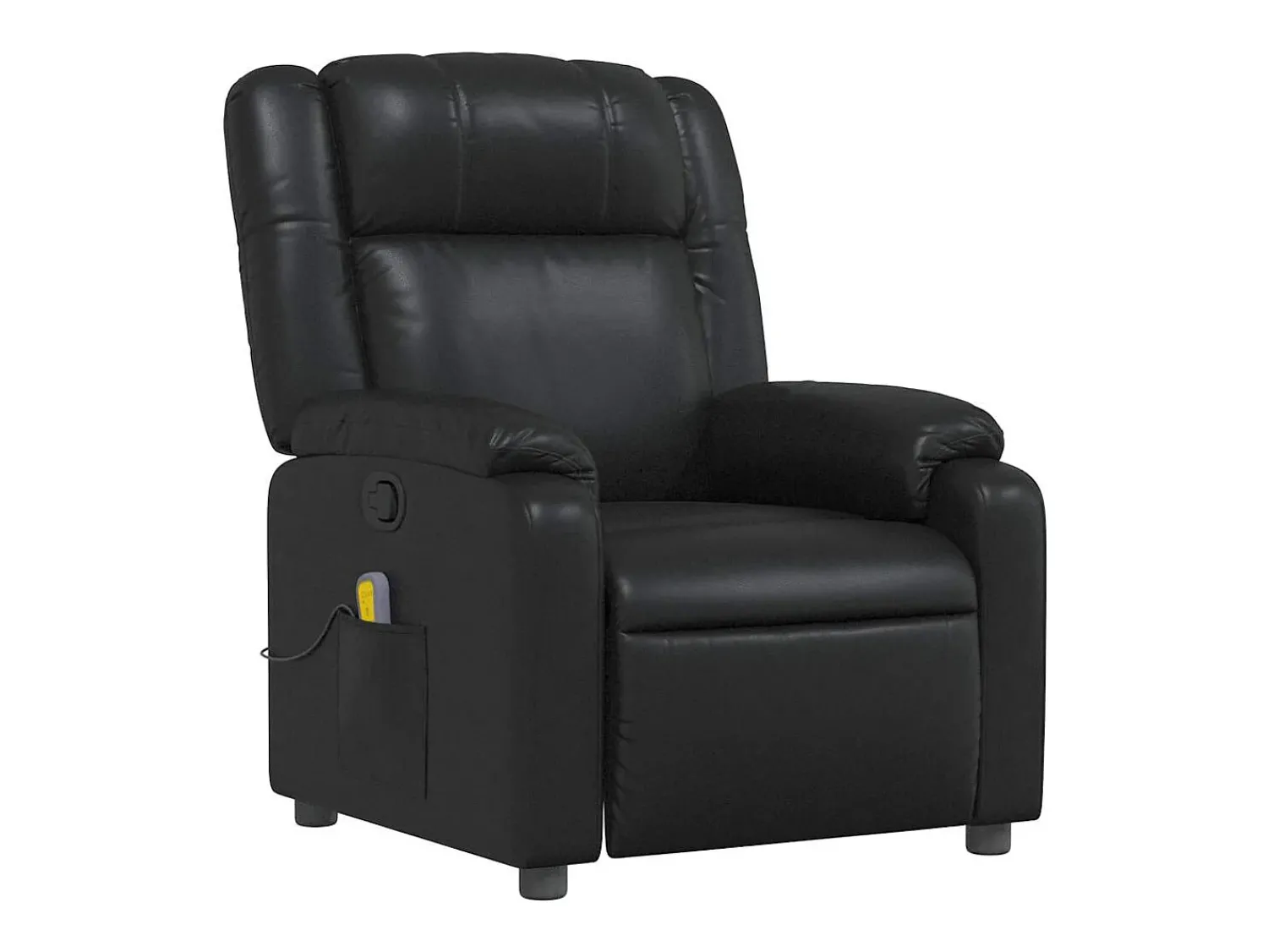 Poltrona de massagens reclinável couro artificial SHL720526 Preto