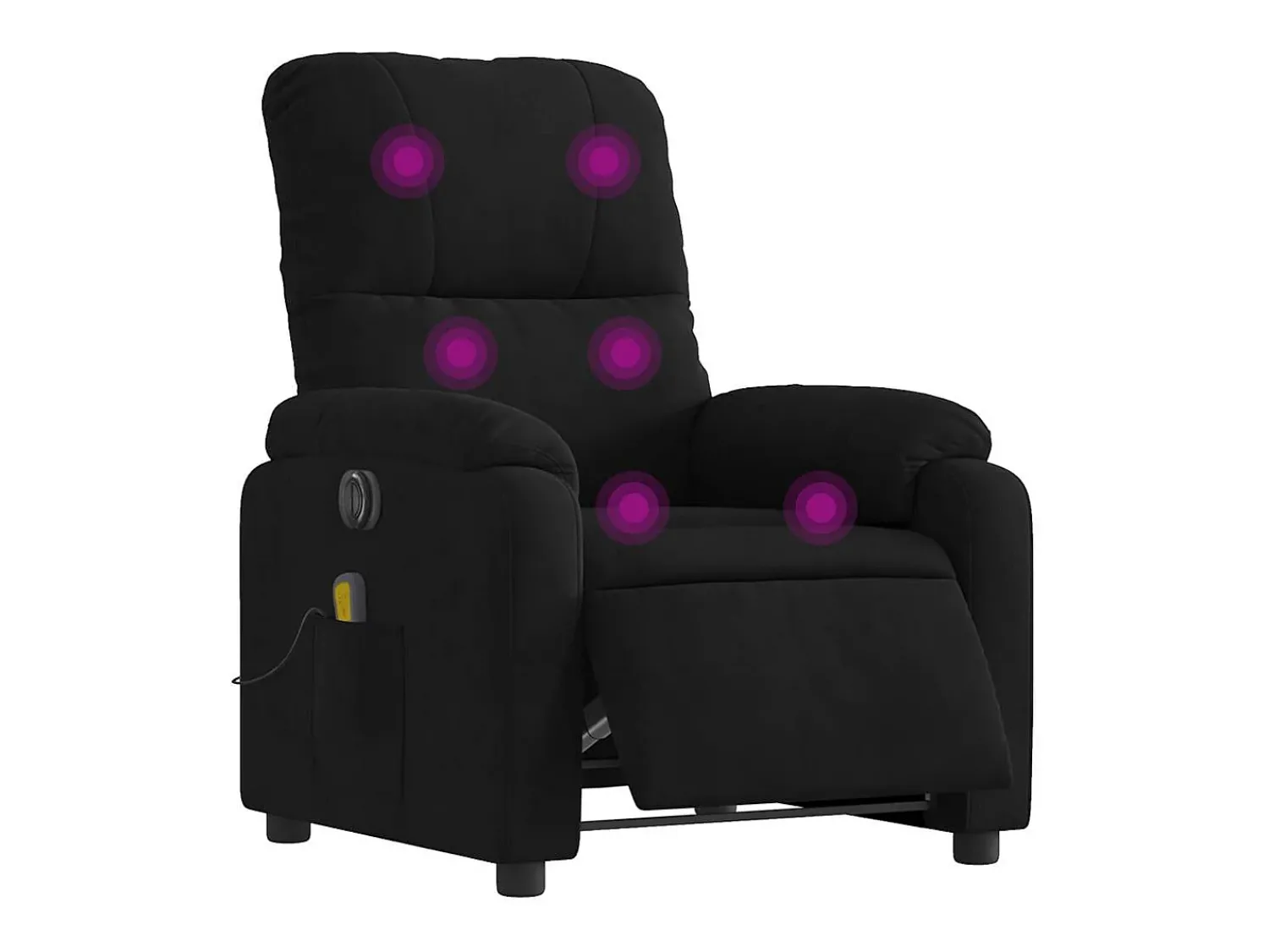 Poltrona de massagens reclinável elétrica microfibra SHL929757^ Poltrona