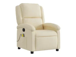 Poltrona| Poltrona de massagens reclinável tecido cor SHL365288 Creme