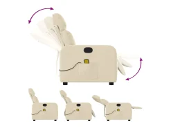 Poltrona* Poltrona de massagens reclinável tecido cor SHL414149 Creme