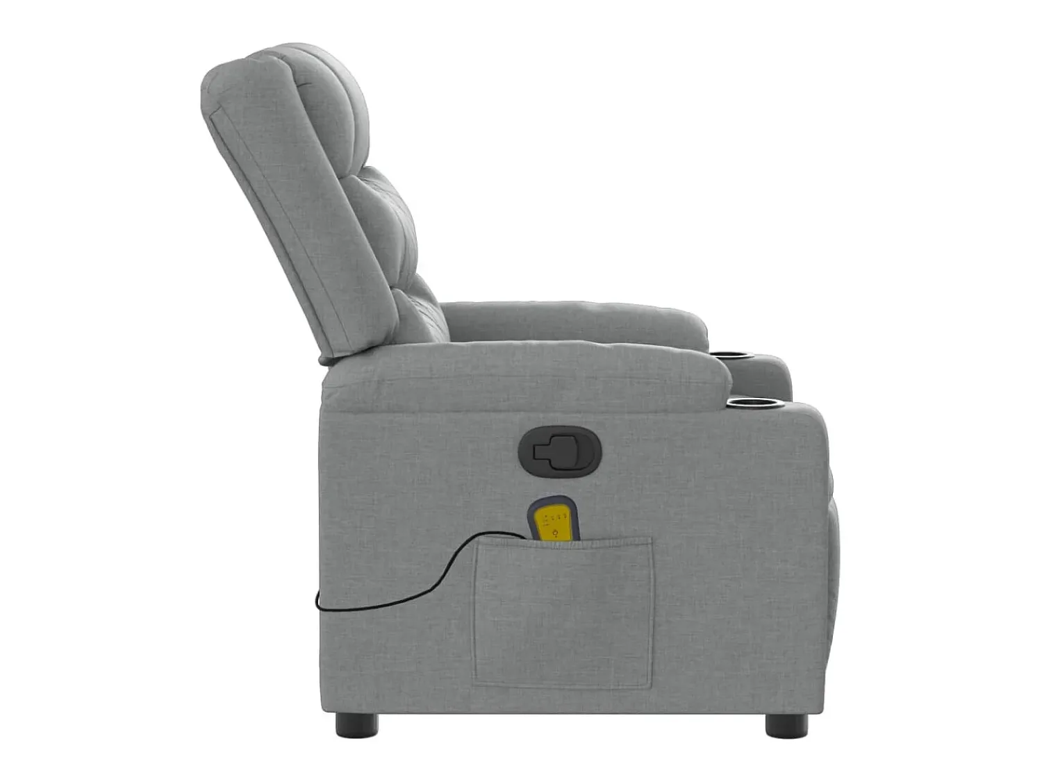 Clearance Poltrona de massagens reclinável tecido -claro SHL297476 Cinzento