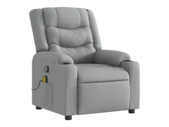 Clearance Poltrona de massagens reclinável tecido -claro SHL297476 Cinzento