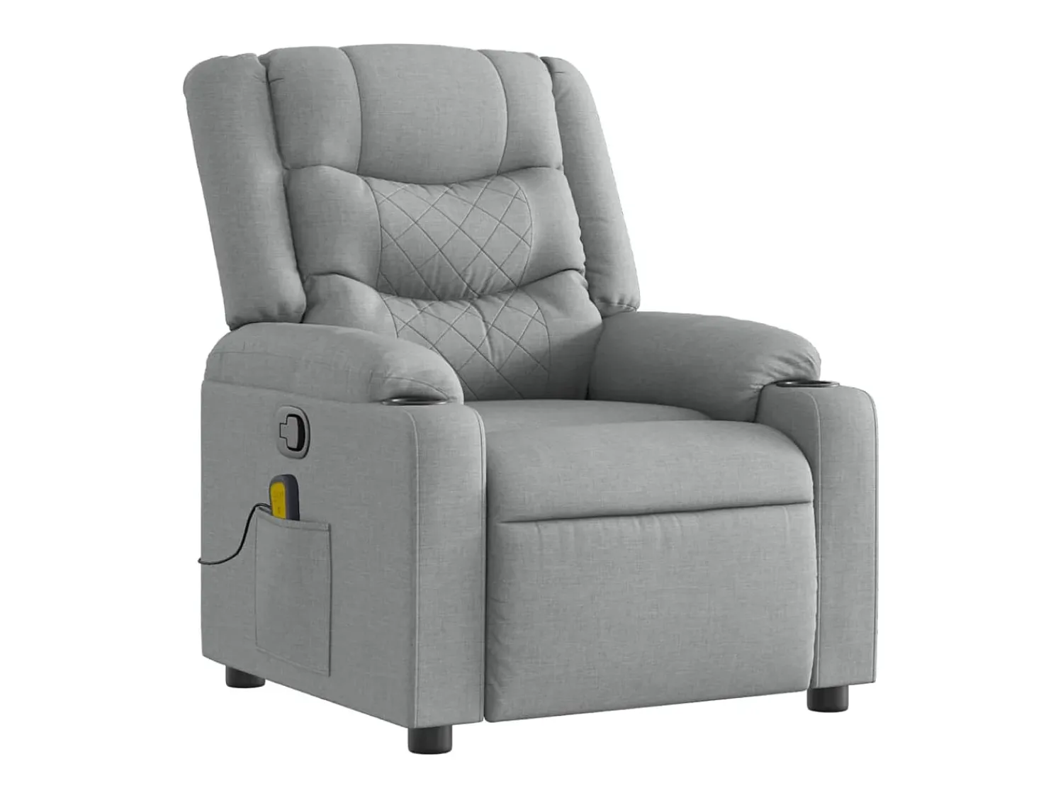 Clearance Poltrona de massagens reclinável tecido -claro SHL297476 Cinzento