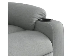 Clearance Poltrona de massagens reclinável tecido -claro SHL297476 Cinzento