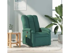 Poltrona| Poltrona de massagens reclinável tecido verde-escuro SHL542345 Verde pinho
