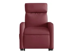 New Poltrona de massagens reclin. elevatória tecido tinto SHL753849 Vermelho