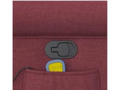 Hot vidaxl Poltrona de massagens reclinável tecido tinto Vermelho
