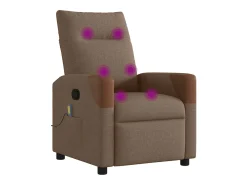 Discount Poltrona de massagens reclinável tecido SHL309938 Castanho