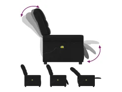 vidaxl Poltrona de massagens reclinável tecido^ Poltrona
