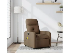 Poltrona| Poltrona de massagens reclinável tecido SHL314341 Castanho