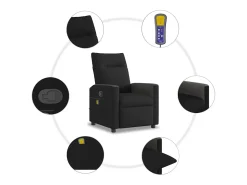 Poltrona de massagens reclinável tecido SHL99966^ Poltrona