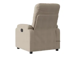 Poltrona|vidaxl Poltrona de massagens reclinável tecido de microfibra Taupe