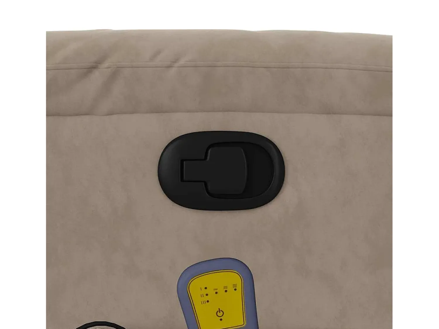 Poltrona|vidaxl Poltrona de massagens reclinável tecido de microfibra Taupe